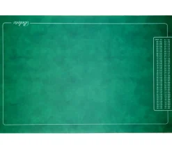 Tout Pour le Jeu Tapis jeu Belote vert avec grille points 4 joueurs - 40 x 60 cm