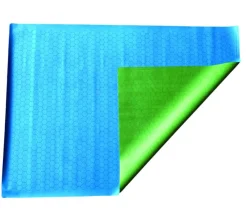 Tout Pour le Jeu Tapis jeu recto bleu- verso vert Megamat hexagone effaçable plateau 122 x 88 cm