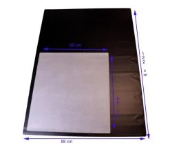 Tout Pour le Jeu Tapis jeu recto Noir- verso Gris Megamat hexagone effaçable plateau 122 x 88 cm