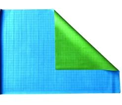 Tout Pour le Jeu Tapis jeu recto-verso Bleu/Vert Megamat carré effaçable plateau 122 x 88 cm