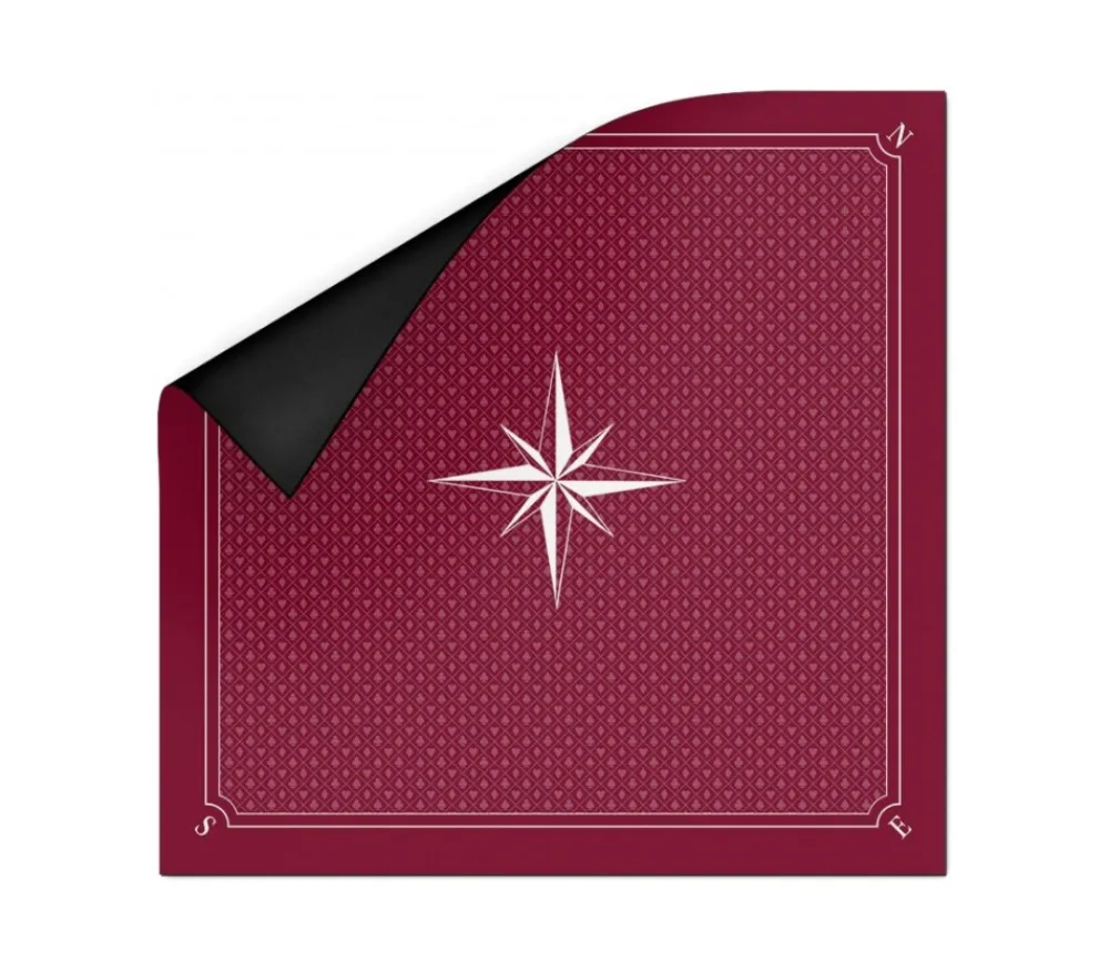 Tout Pour le Jeu Tapis jeu Tarot 60 x 60 cm bordeaux rose des vents