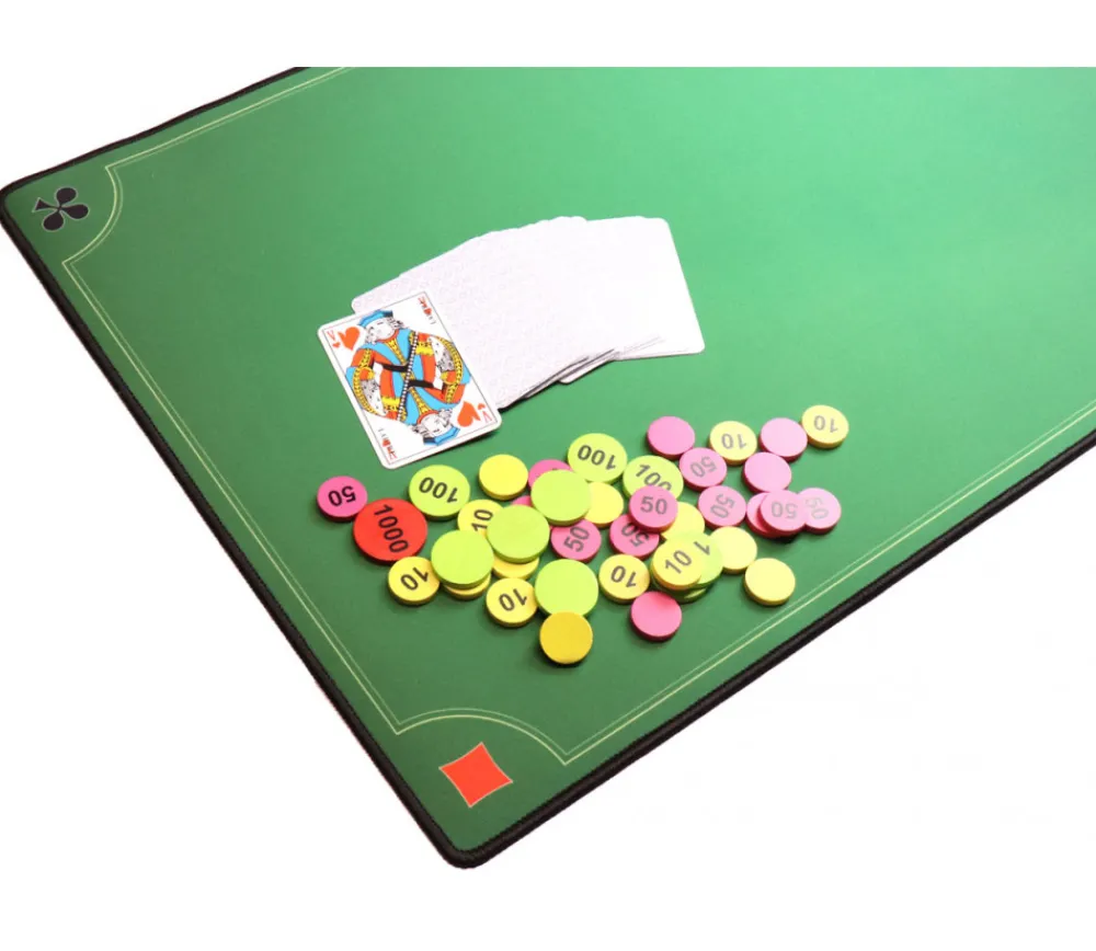 Tout Pour le Jeu Tapis jeu Vert Belote pro - 40 x 60 cm super qualité