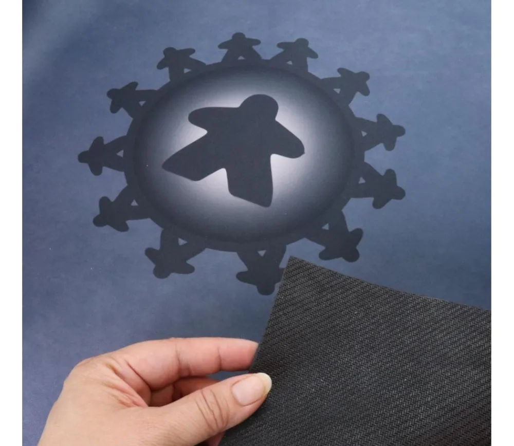 Tout Pour le Jeu Tapis Meeple gris Multijeux 60x60 cm