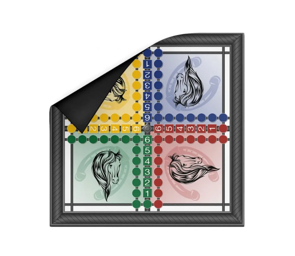 Tout Pour le Jeu Tapis souple jeu petits chevaux 50 x 50 cm sans pions