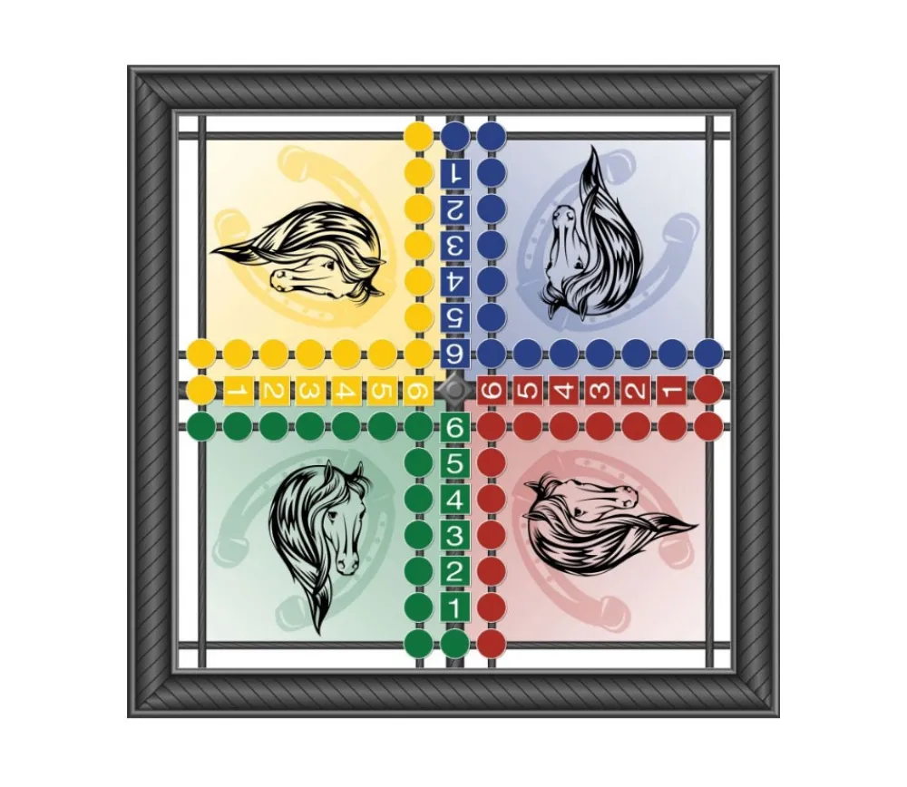 Tout Pour le Jeu Tapis souple jeu petits chevaux 50 x 50 cm sans pions