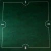Tout Pour le Jeu Tapis Tarot premium carré 60 cm vert Tarot double couture points cardinaux