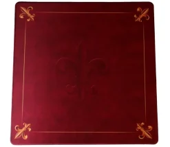 Tout Pour le Jeu Tapis Tarot premium rouge Fleur de Lys 60 cm contour galonné
