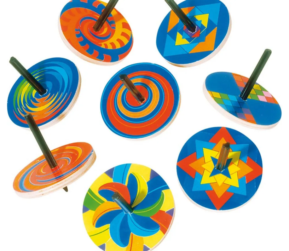 Enfant Tout Pour le Jeu Toupie bois effet optique 6 cm vente à l'unité