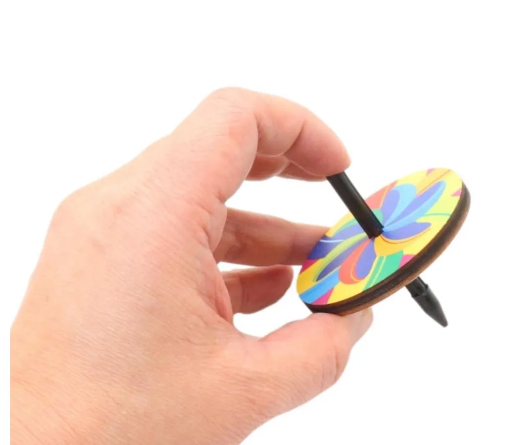 Enfant Tout Pour le Jeu Toupie bois effet optique 6 cm vente à l'unité