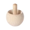 Tout Pour le Jeu Toupie pirouette en bois naturel qui se retourne 3 x 3.5 cm