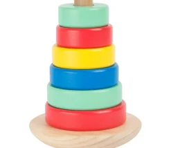 Tout Pour le Jeu Tour à empiler en bois avec anneaux