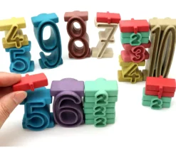 Tout Pour le Jeu Tour des nombres Couleurs Montessori- bois recyclé 34 pièces