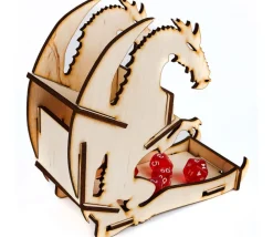 Tout Pour le Jeu Tour lanceur dés Dragon naturel 16.5 cm en bois