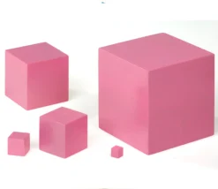 Tout Pour le Jeu Tour Rose Montessori - 10 cubes en bois