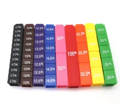 Tout Pour le Jeu Tours des équivalences fractions - 51 cubes encastrables