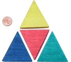 Tout Pour le Jeu Triangle isocèle en bois jaune 48 x 48 x 53 mm et 8 mm épaisseur