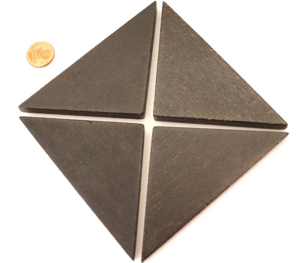 Tout Pour le Jeu Triangle rectangle isocèle noir 96 x 66 x 8 mm en bois