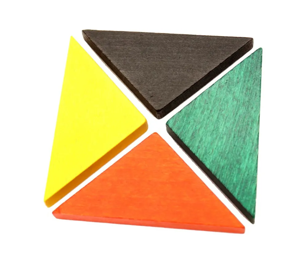 Tout Pour le Jeu Triangle rectangle isocèle jaune 67 x 47 x 8 mm en bois
