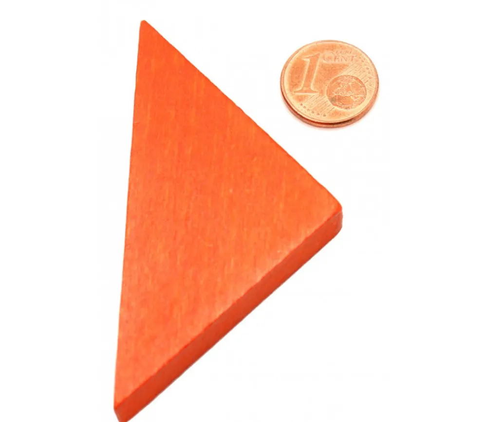 Tout Pour le Jeu Triangle rectangle isocèle orange 67 x 47 x 8 mm en bois
