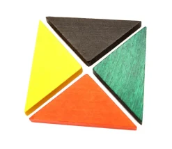Tout Pour le Jeu Triangle rectangle isocèle orange 67 x 47 x 8 mm en bois
