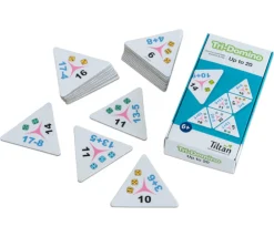 Tout Pour le Jeu Tri-dominos de 1 à 20 addition soustraction chiffres et points.