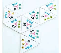 Tout Pour le Jeu Tri-dominos de 1 à 20 addition soustraction chiffres et points.