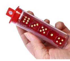 Tout Pour le Jeu Tube 5 Dés phosphorescents 16 mm points 1 à 6