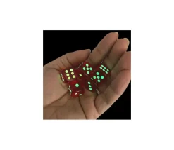 Tout Pour le Jeu Tube 5 Dés phosphorescents 16 mm points 1 à 6