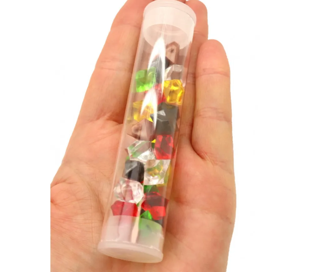 Tout Pour le Jeu Tube 30 mini gems multicolores pépites gemmes