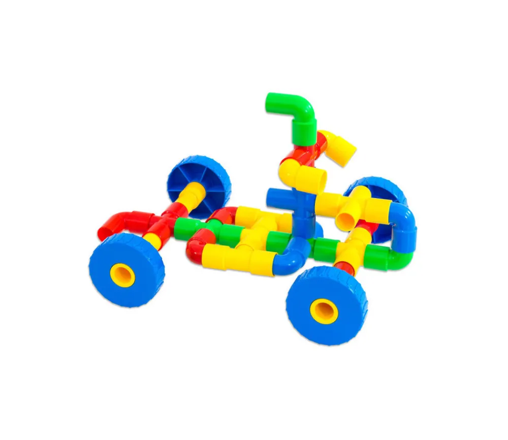 Enfant Tout Pour le Jeu Tubes emboîtables 64 pièces - Jeu construction véhicule