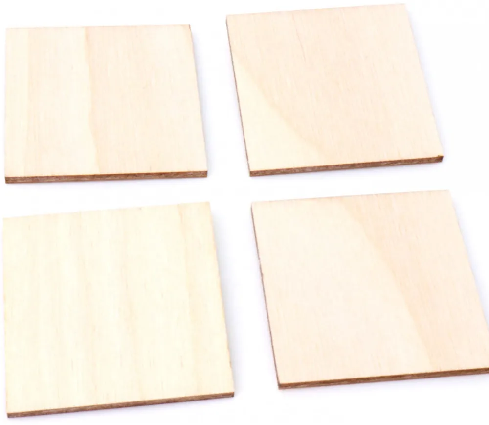 Tout Pour le Jeu Tuile carrée 5 x 5 cm en bois CP brut
