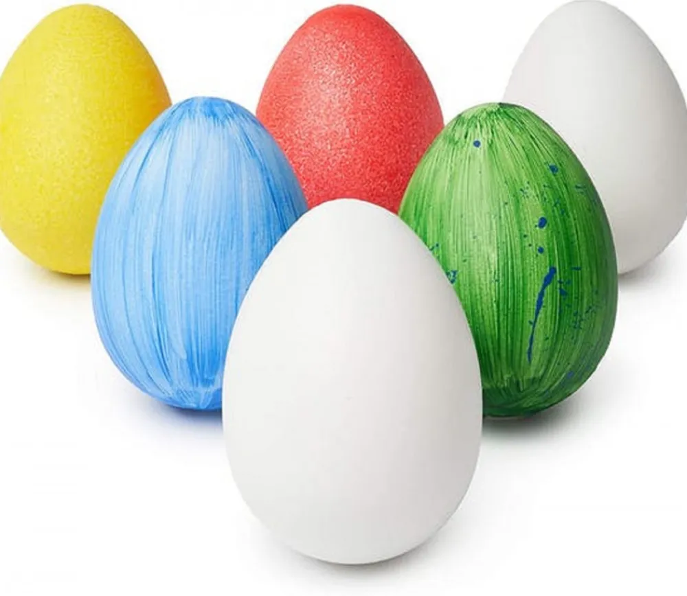 Tout Pour le Jeu Œuf plastique blanc - oeuf à décorer 6.4 cm