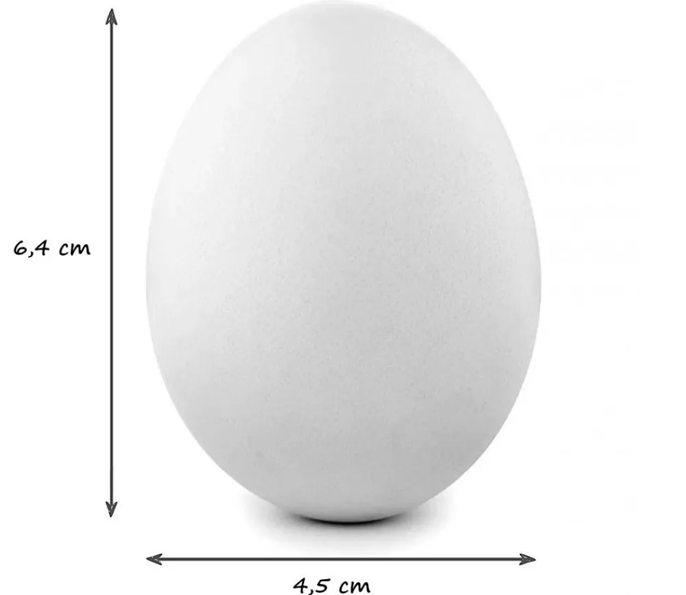 Tout Pour le Jeu Œuf plastique blanc - oeuf à décorer 6.4 cm