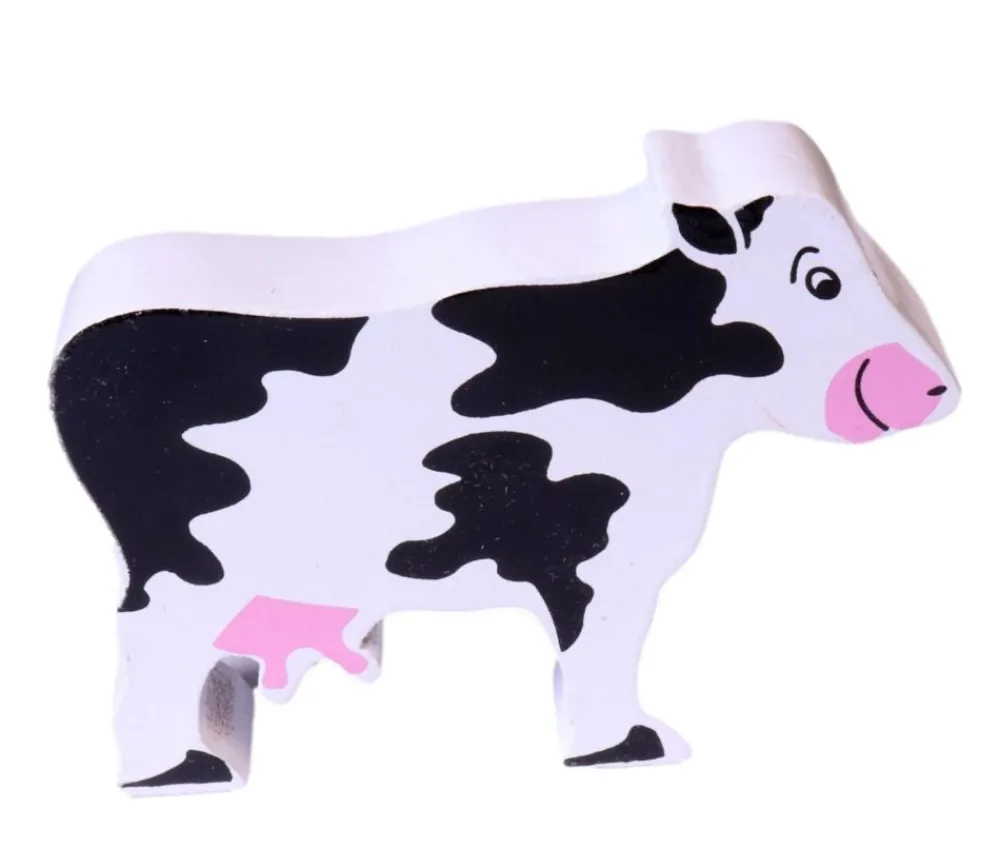 Tout Pour le Jeu Vache en bois noire et blanche 90 x 70 x 15 mm