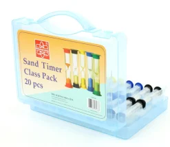 Tout Pour le Jeu Valisette 20 sabliers pour jeux : 30 sec,1,3,5 et 10 minutes - 9 cm MM