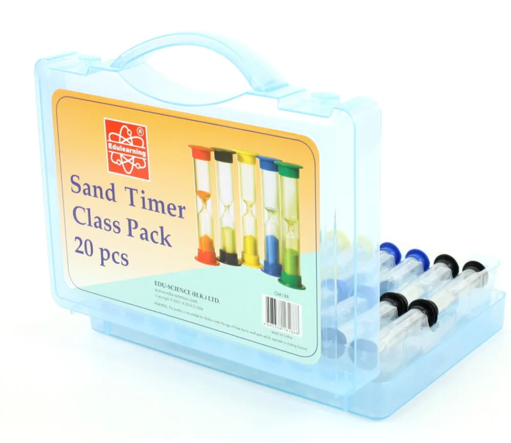Tout Pour le Jeu Valisette 20 sabliers pour jeux : 30 sec,1,3,5 et 10 minutes - 9 cm MM