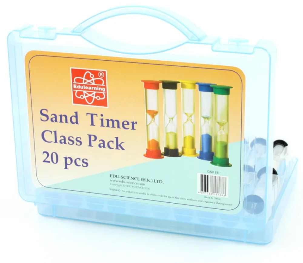 Tout Pour le Jeu Valisette 20 sabliers pour jeux : 30 sec,1,3,5 et 10 minutes - 9 cm MM