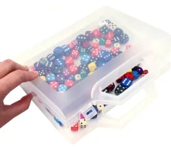 Tout Pour le Jeu Valisette 24 x 18 x 4.6 cm plastique transparent avec poignée vide